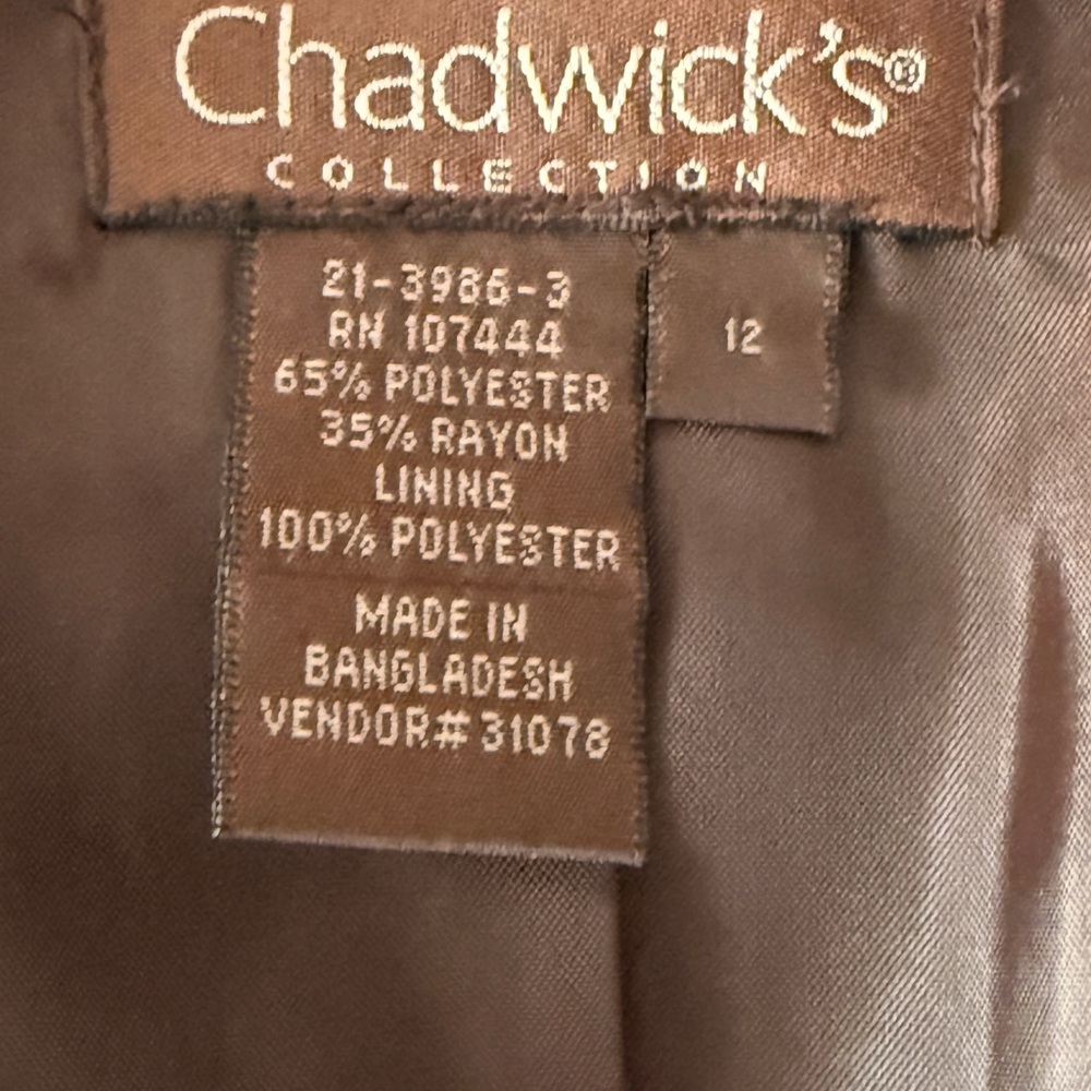 Chadwicks Classic Checkered Blazer in Brown‎ - Picture 3 of 4